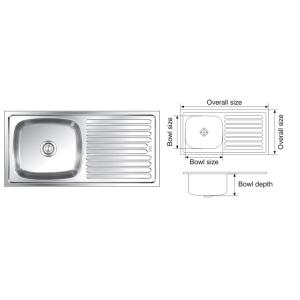 Nirali Elegance Satin Finish Kitchen Sink Bowl Size Nirali Elegance Satin Finish Kitchen Sink Bowl Size 560x410x241 Mm